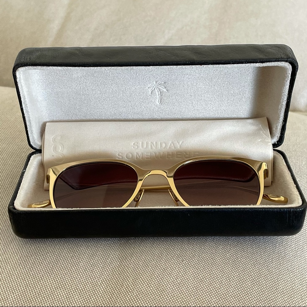 Sunday Somewhere gold metallic sunglasses